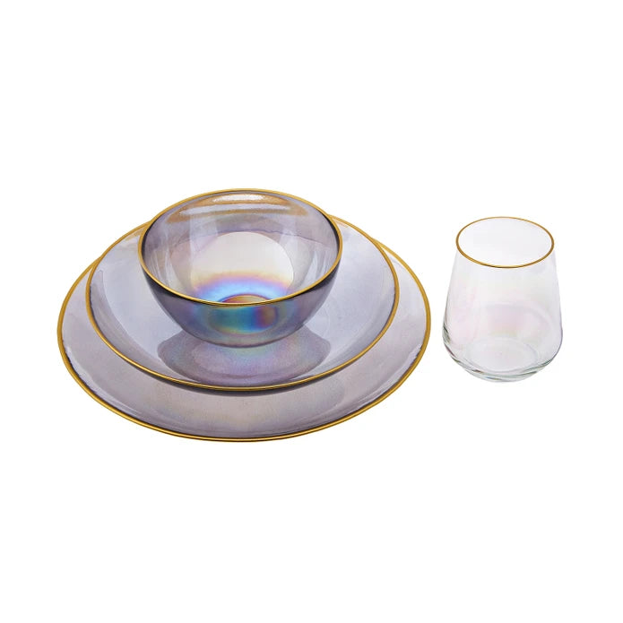 Karaca Pop Up Fancy 24 Pieces 6 Person Glass Dinnerware And Glass Set 153.03.06.6993 -  Dinnerware Sets | كاراجا المنبثقة الهوى طقم أواني زجاجي 24 قطعة 6 أشخاص وزجاج - ebarza Furniture UAE | Shop Modern Furniture in Abu Dhabi & Dubai - مفروشات ايبازرا في الامارات | تسوق اثاث عصري وديكورات مميزة في دبي وابوظبي