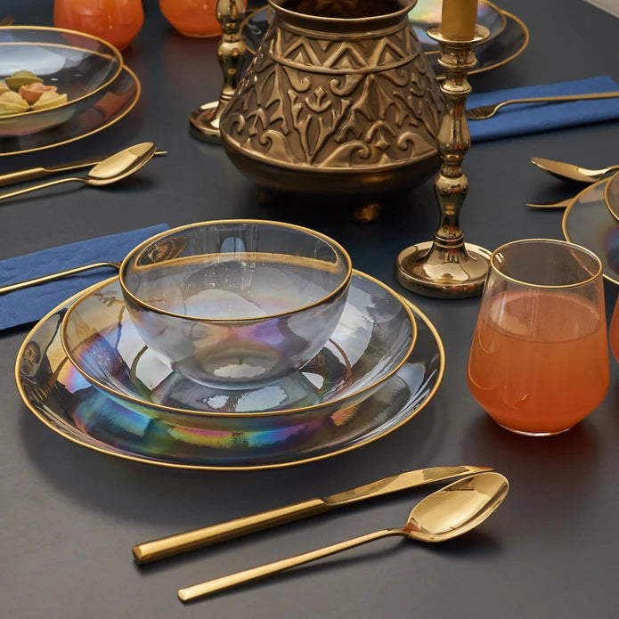 Karaca Pop Up Fancy 24 Pieces 6 Person Glass Dinnerware And Glass Set 153.03.06.6993 -  Dinnerware Sets | كاراجا المنبثقة الهوى طقم أواني زجاجي 24 قطعة 6 أشخاص وزجاج - ebarza Furniture UAE | Shop Modern Furniture in Abu Dhabi & Dubai - مفروشات ايبازرا في الامارات | تسوق اثاث عصري وديكورات مميزة في دبي وابوظبي