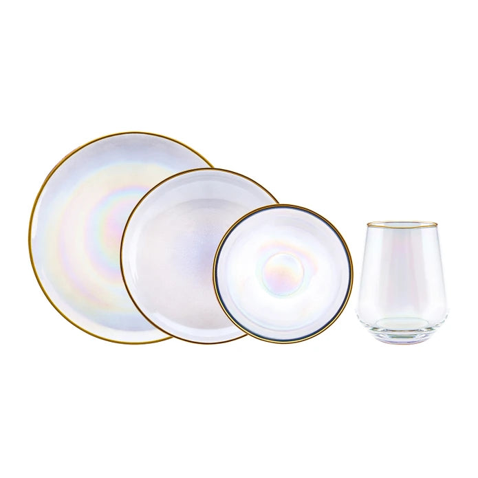 Karaca Pop Up Fancy 24 Pieces 6 Person Glass Dinnerware And Glass Set 153.03.06.6993 -  Dinnerware Sets | كاراجا المنبثقة الهوى طقم أواني زجاجي 24 قطعة 6 أشخاص وزجاج - ebarza Furniture UAE | Shop Modern Furniture in Abu Dhabi & Dubai - مفروشات ايبازرا في الامارات | تسوق اثاث عصري وديكورات مميزة في دبي وابوظبي