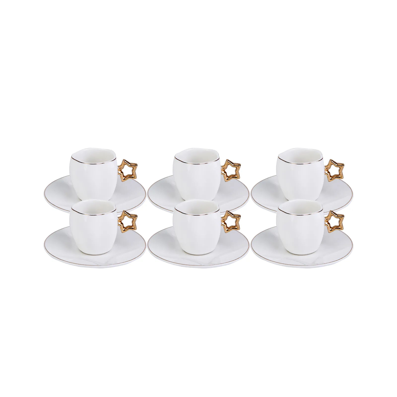 Karaca Star Set Of 6 Coffee Cups 153.03.07.8726 -  Coffee Sets - ebarza Furniture UAE | Shop Modern Furniture in Abu Dhabi & Dubai - مفروشات ايبازرا في الامارات | تسوق اثاث عصري وديكورات مميزة في دبي وابوظبي