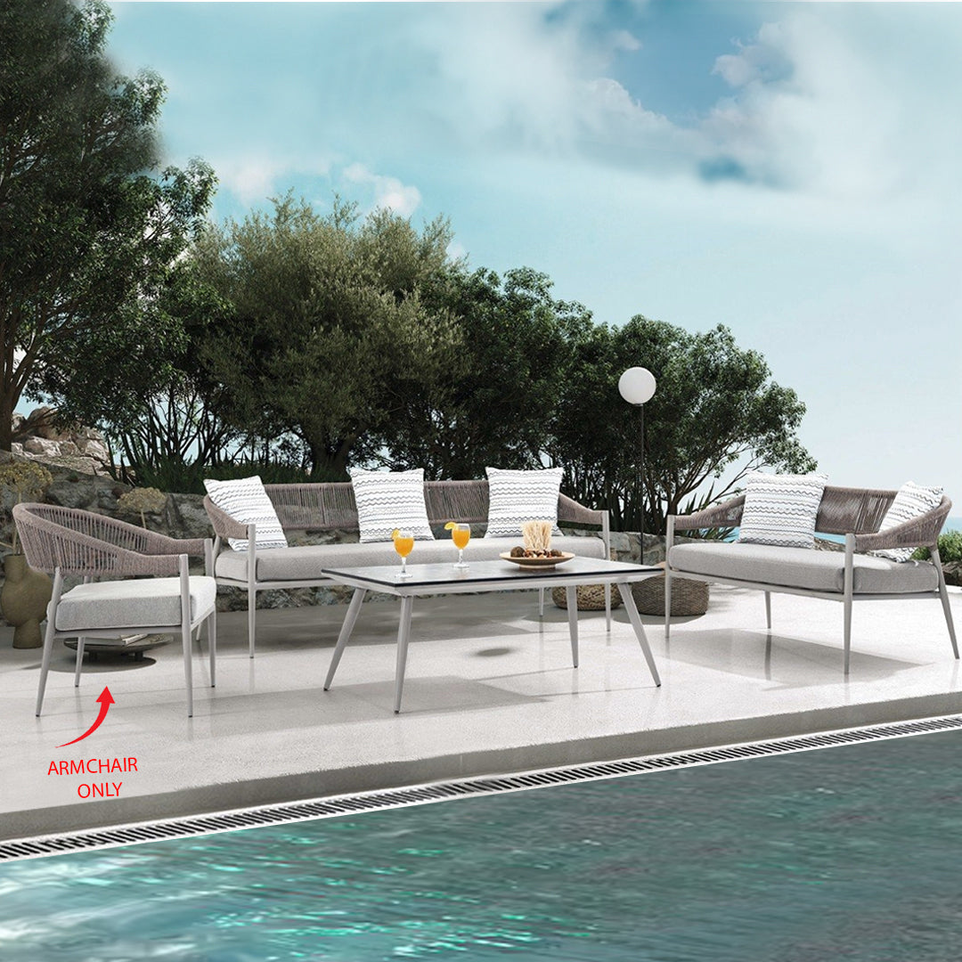 Akdeniz Outdoor Armchair Akdeniz-Sanc043 -  Outdoor Chairs - ebarza Furniture UAE | Shop Modern Furniture in Abu Dhabi & Dubai - مفروشات ايبازرا في الامارات | تسوق اثاث عصري وديكورات مميزة في دبي وابوظبي