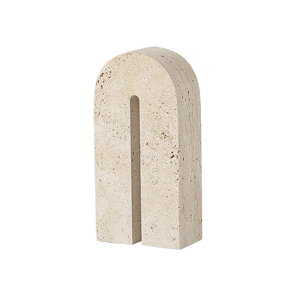 Beige Travertine Arch-Tall Fb-T2208A -  Home Decor Figurines - ebarza Furniture UAE | Shop Modern Furniture in Abu Dhabi & Dubai - مفروشات ايبازرا في الامارات | تسوق اثاث عصري وديكورات مميزة في دبي وابوظبي