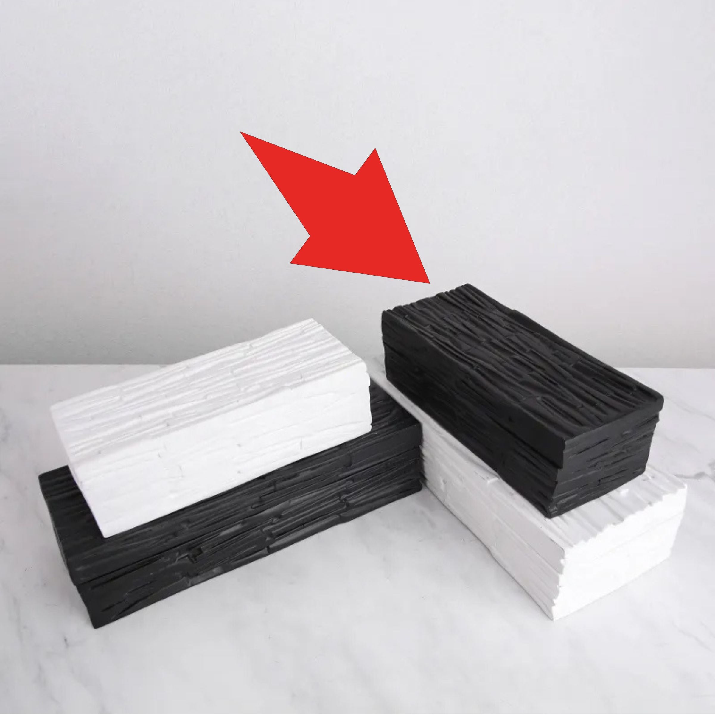 Black Resin Decorative Box-B Fc-Sz2023B -  Decorative Boxes - ebarza Furniture UAE | Shop Modern Furniture in Abu Dhabi & Dubai - مفروشات ايبازرا في الامارات | تسوق اثاث عصري وديكورات مميزة في دبي وابوظبي