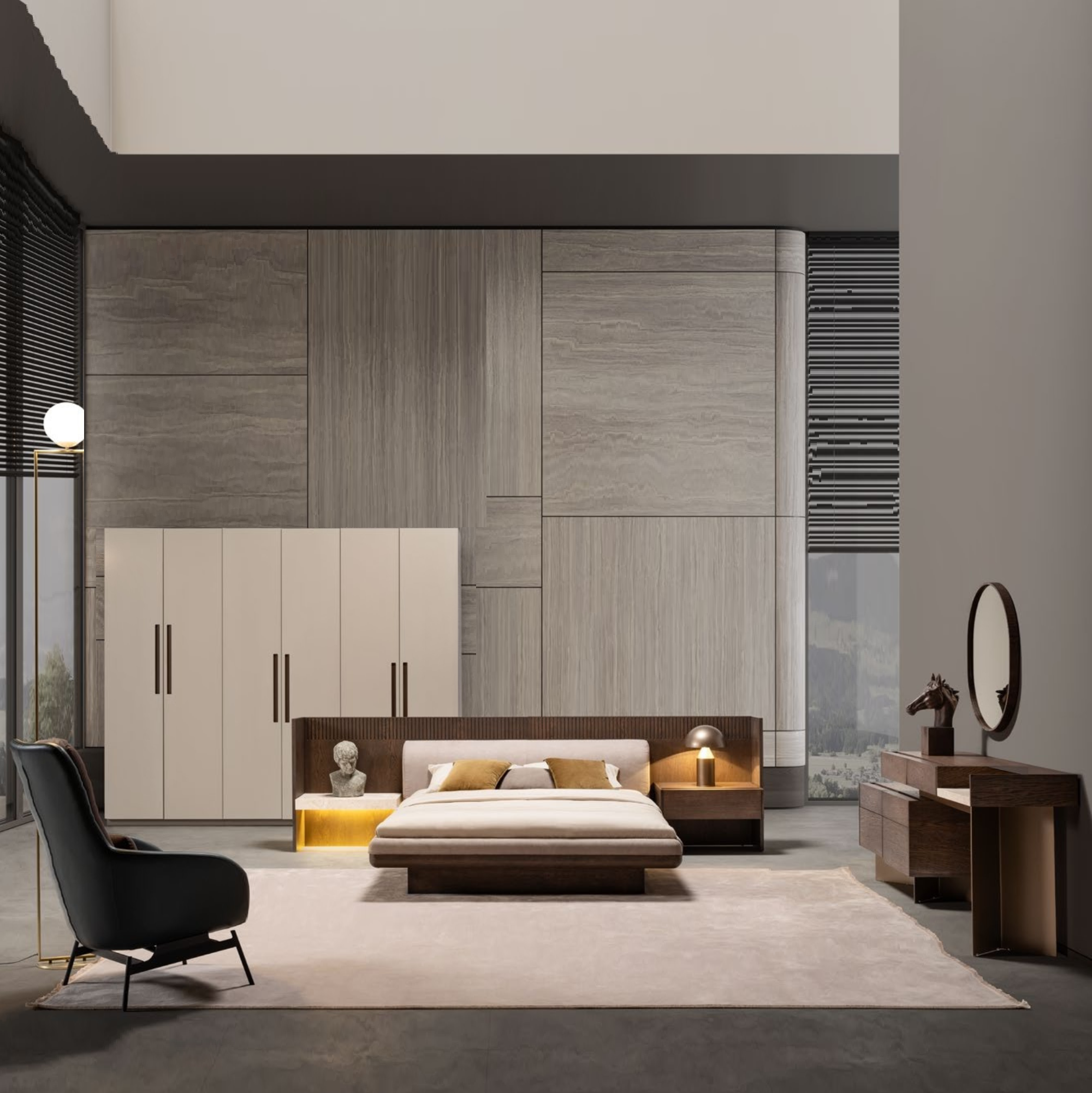 Display Item - Edessa Bedstead With 1X Nightstand Edsa-Bed-YAS -  DISPLAY ITEM - ebarza Furniture UAE | Shop Modern Furniture in Abu Dhabi & Dubai - مفروشات ايبازرا في الامارات | تسوق اثاث عصري وديكورات مميزة في دبي وابوظبي