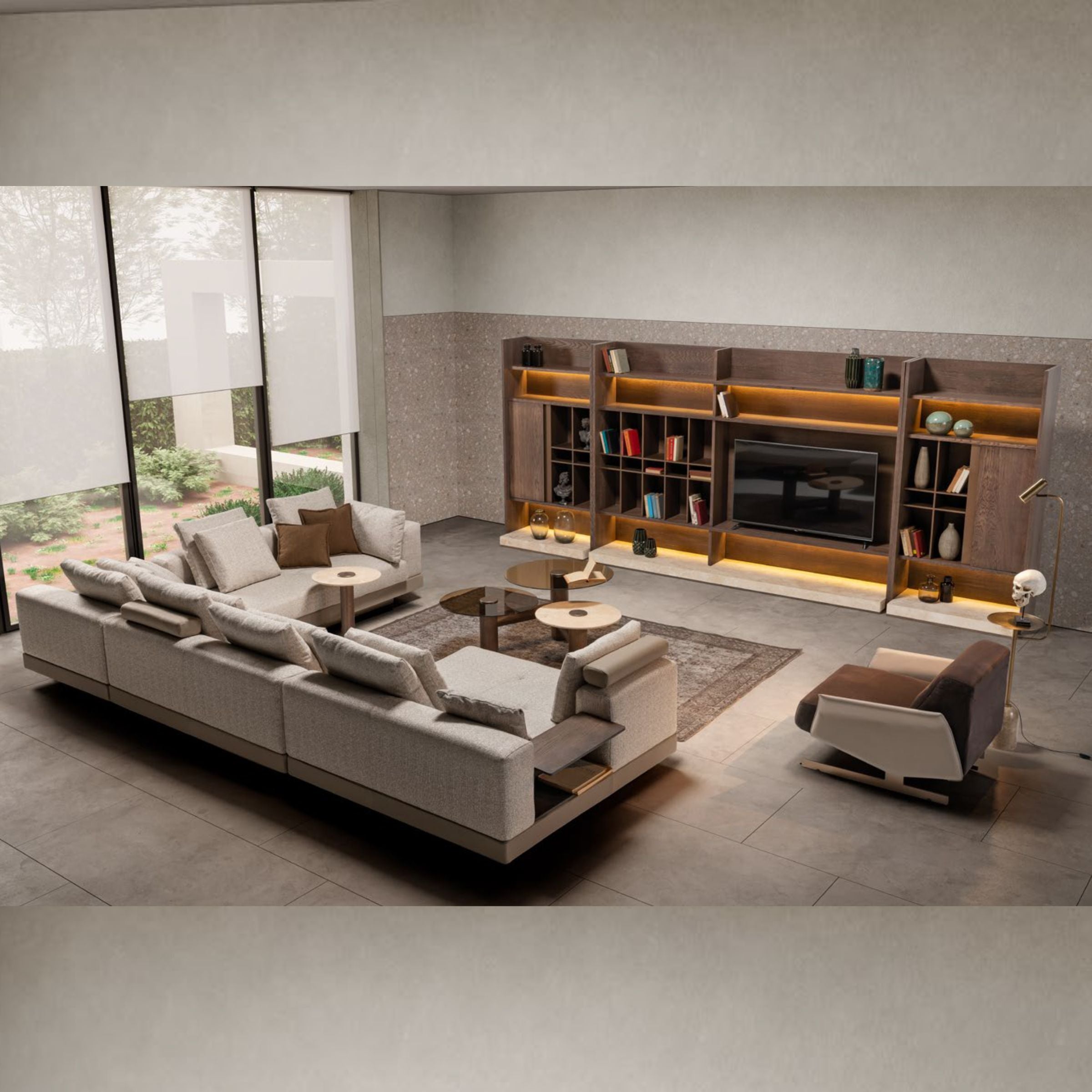 Edessa Wall Unit Left Bookshelf Block Edsa-Wall100R -  TV Units - ebarza Furniture UAE | Shop Modern Furniture in Abu Dhabi & Dubai - مفروشات ايبازرا في الامارات | تسوق اثاث عصري وديكورات مميزة في دبي وابوظبي