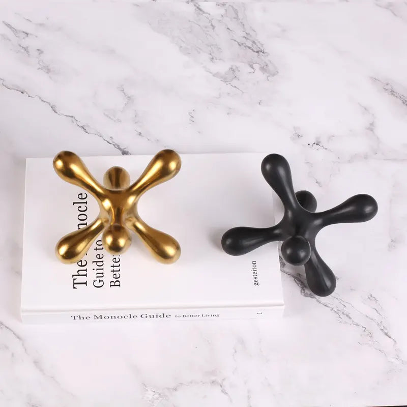 Golden Hexagonal Decoration - B Fa-D2021B -  Home Decor Figurines - ebarza Furniture UAE | Shop Modern Furniture in Abu Dhabi & Dubai - مفروشات ايبازرا في الامارات | تسوق اثاث عصري وديكورات مميزة في دبي وابوظبي