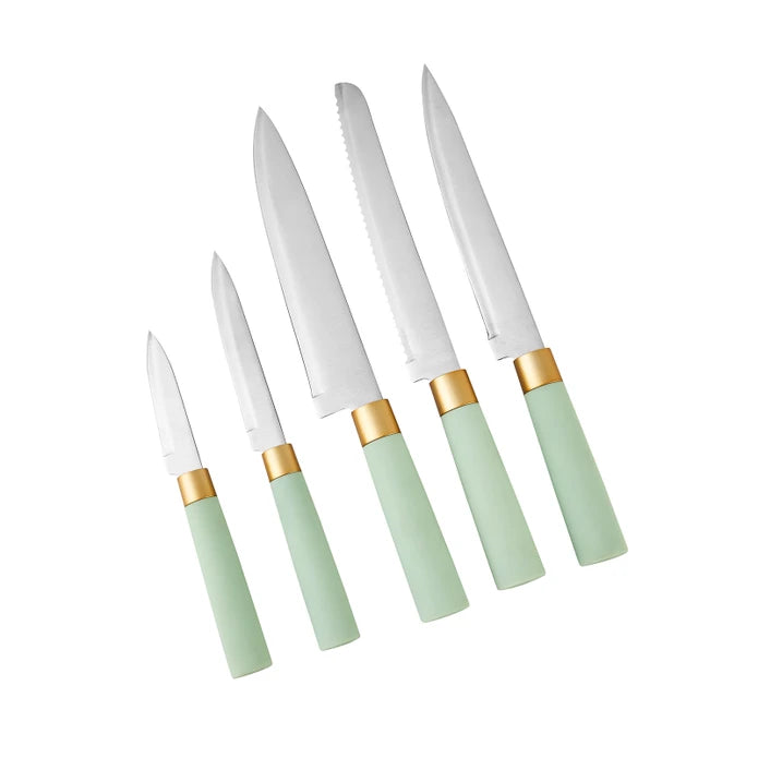 Karaca Woodland Herbal 6 Piece Knife Set 153.03.06.1480 -  Kitchen Knives | طقم سكاكين كاراجا وودلاند هيربال 6 قطع - ebarza Furniture UAE | Shop Modern Furniture in Abu Dhabi & Dubai - مفروشات ايبازرا في الامارات | تسوق اثاث عصري وديكورات مميزة في دبي وابوظبي