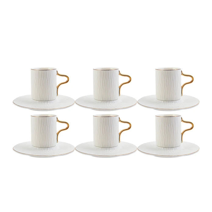 Karaca Aged Set Of 6 Coffee Cups 153.03.07.8414 -  Coffee Sets - ebarza Furniture UAE | Shop Modern Furniture in Abu Dhabi & Dubai - مفروشات ايبازرا في الامارات | تسوق اثاث عصري وديكورات مميزة في دبي وابوظبي