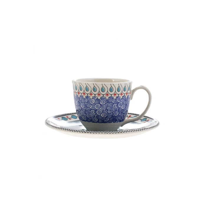 Karaca Mai Selcuklu Series 2 Person Coffee Cup Set  153.03.07.9018 -  Tea Sets - ebarza Furniture UAE | Shop Modern Furniture in Abu Dhabi & Dubai - مفروشات ايبازرا في الامارات | تسوق اثاث عصري وديكورات مميزة في دبي وابوظبي