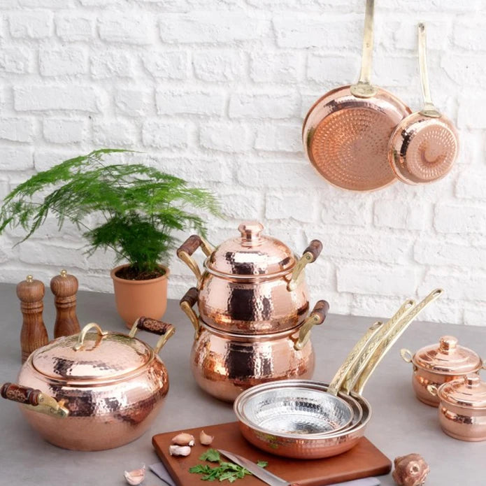 Karaca Mesopotamia Copper Pan 20 Cm 153.03.08.0153 -  Cookware Sets | مقلاة نحاسية من كاراجا بلاد الرافدين 20 سم - ebarza Furniture UAE | Shop Modern Furniture in Abu Dhabi & Dubai - مفروشات ايبازرا في الامارات | تسوق اثاث عصري وديكورات مميزة في دبي وابوظبي