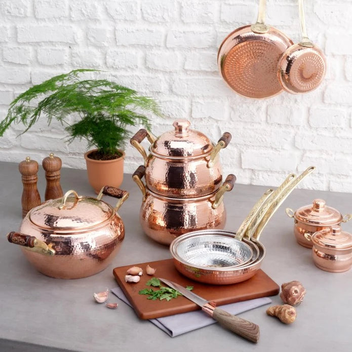 Karaca Mesopotamia Copper Mini Cookware 8 Cm 153.03.08.0160 -  Cookware Sets | أواني الطبخ كاراجا ميزوبوتاميا نحاسية صغيرة مقاس 8 سم - ebarza Furniture UAE | Shop Modern Furniture in Abu Dhabi & Dubai - مفروشات ايبازرا في الامارات | تسوق اثاث عصري وديكورات مميزة في دبي وابوظبي