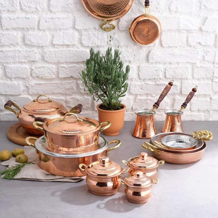 Karaca Mesopotamia Copper Mini Cookware 8 Cm 153.03.08.0160 -  Cookware Sets | أواني الطبخ كاراجا ميزوبوتاميا نحاسية صغيرة مقاس 8 سم - ebarza Furniture UAE | Shop Modern Furniture in Abu Dhabi & Dubai - مفروشات ايبازرا في الامارات | تسوق اثاث عصري وديكورات مميزة في دبي وابوظبي