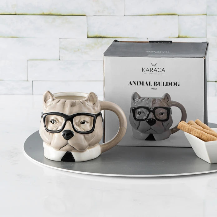 Karaca Animal Bulldog Mug 153.03.06.1854 -  Mugs - ebarza Furniture UAE | Shop Modern Furniture in Abu Dhabi & Dubai - مفروشات ايبازرا في الامارات | تسوق اثاث عصري وديكورات مميزة في دبي وابوظبي