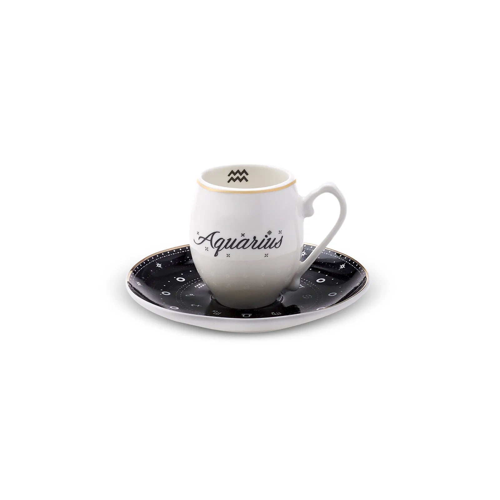 Karaca Aquarius Sign Coffee Cup 90 Ml 153.03.06.6898 -  Coffee Sets - ebarza Furniture UAE | Shop Modern Furniture in Abu Dhabi & Dubai - مفروشات ايبازرا في الامارات | تسوق اثاث عصري وديكورات مميزة في دبي وابوظبي