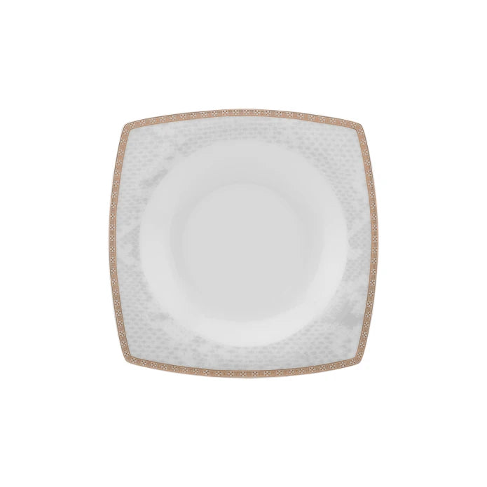 Karaca Fine Pearl Şahmeran 26 Pieces Square Breakfast Set For 6 Persons 153.03.08.2624 -  Dinnerware Sets - ebarza Furniture UAE | Shop Modern Furniture in Abu Dhabi & Dubai - مفروشات ايبازرا في الامارات | تسوق اثاث عصري وديكورات مميزة في دبي وابوظبي