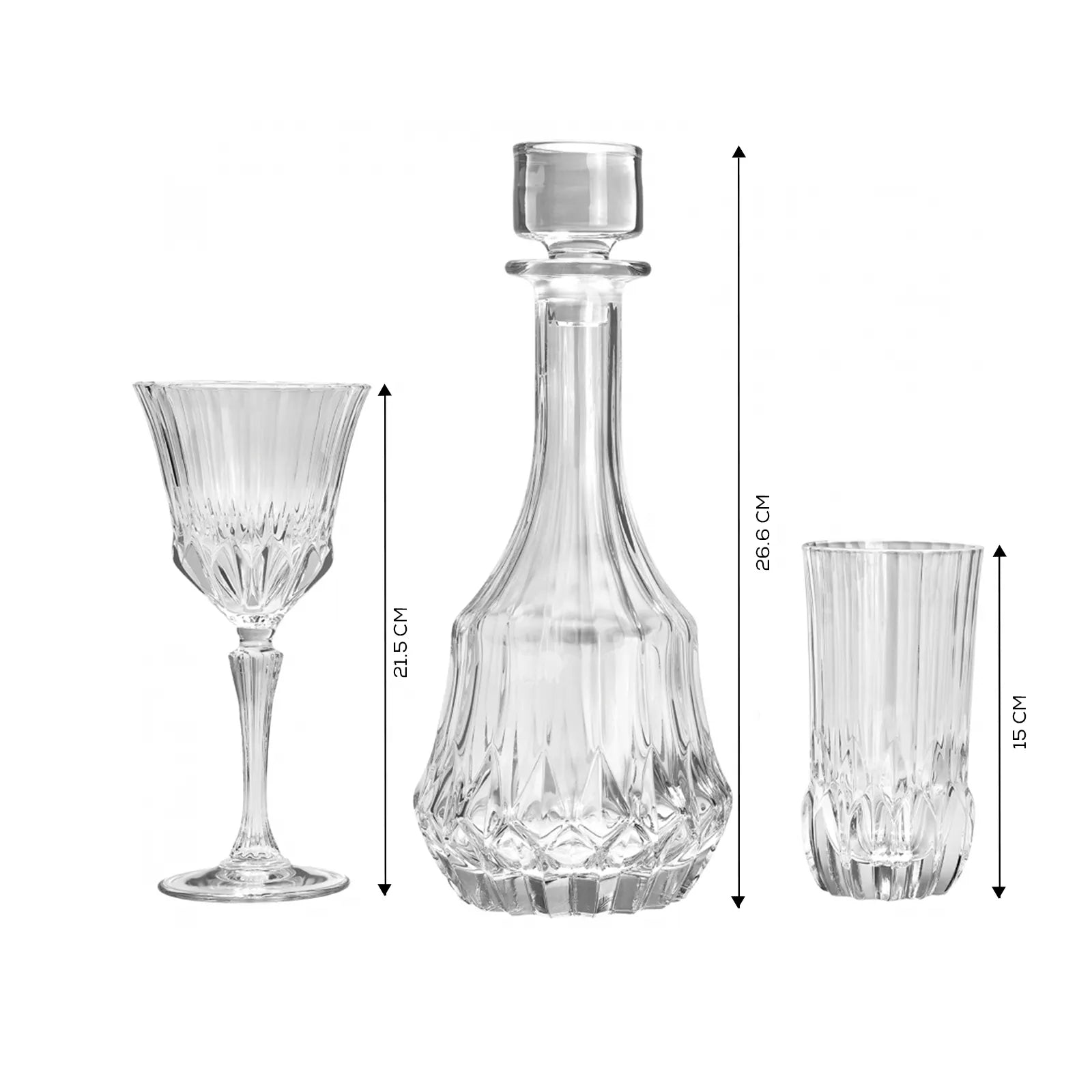 Karaca Florence 25 Pieces 12 Person Glass Set 153.03.07.9946 -  Drinkware - ebarza Furniture UAE | Shop Modern Furniture in Abu Dhabi & Dubai - مفروشات ايبازرا في الامارات | تسوق اثاث عصري وديكورات مميزة في دبي وابوظبي