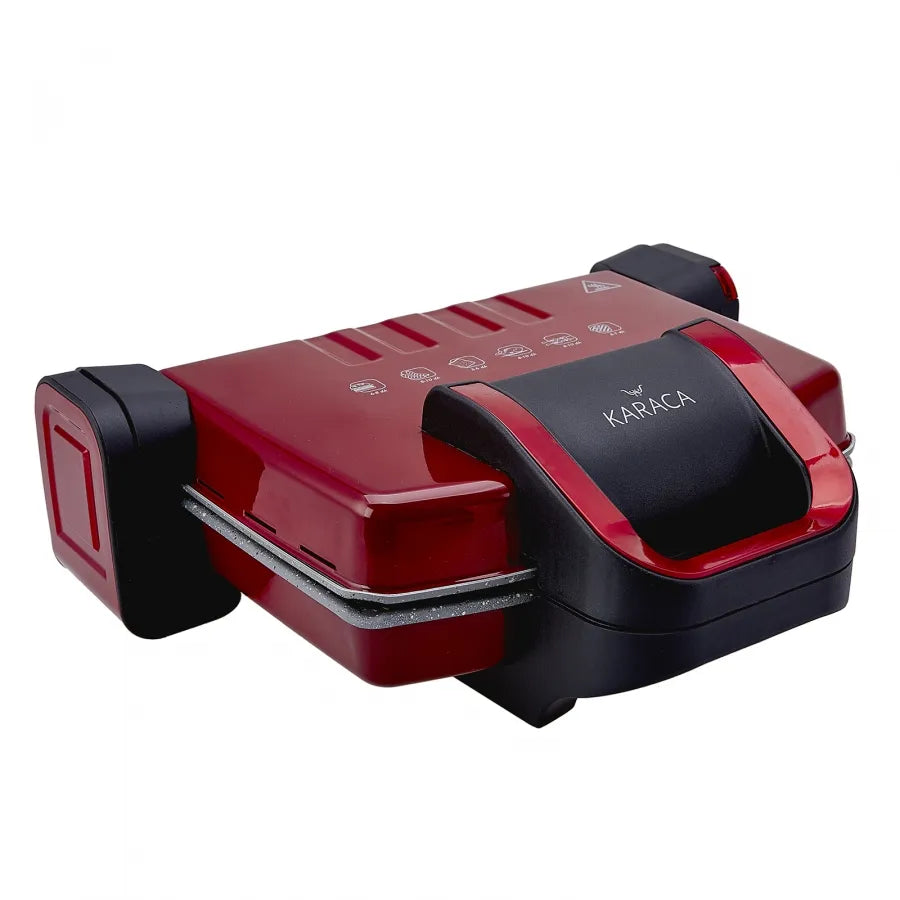 Karaca Future Granite Red Grill And Toaster 1800W 153.06.11.0409 -  Kitchen Appliances - ebarza Furniture UAE | Shop Modern Furniture in Abu Dhabi & Dubai - مفروشات ايبازرا في الامارات | تسوق اثاث عصري وديكورات مميزة في دبي وابوظبي
