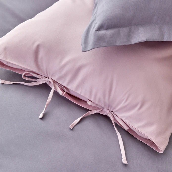 Karaca Home Basic Dried Rose Dark Gray Double Sided Double Duvet Cover Set 200.18.01.0687 -  Bedding - ebarza Furniture UAE | Shop Modern Furniture in Abu Dhabi & Dubai - مفروشات ايبازرا في الامارات | تسوق اثاث عصري وديكورات مميزة في دبي وابوظبي