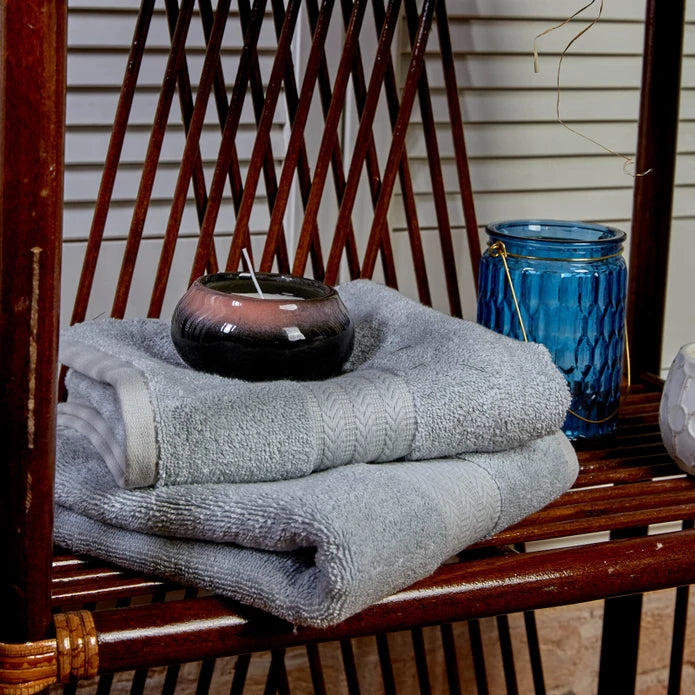 Karaca Home Charm Exclusive Blue Towel 30X50 Cm 200.16.01.0139 -  Towels - ebarza Furniture UAE | Shop Modern Furniture in Abu Dhabi & Dubai - مفروشات ايبازرا في الامارات | تسوق اثاث عصري وديكورات مميزة في دبي وابوظبي