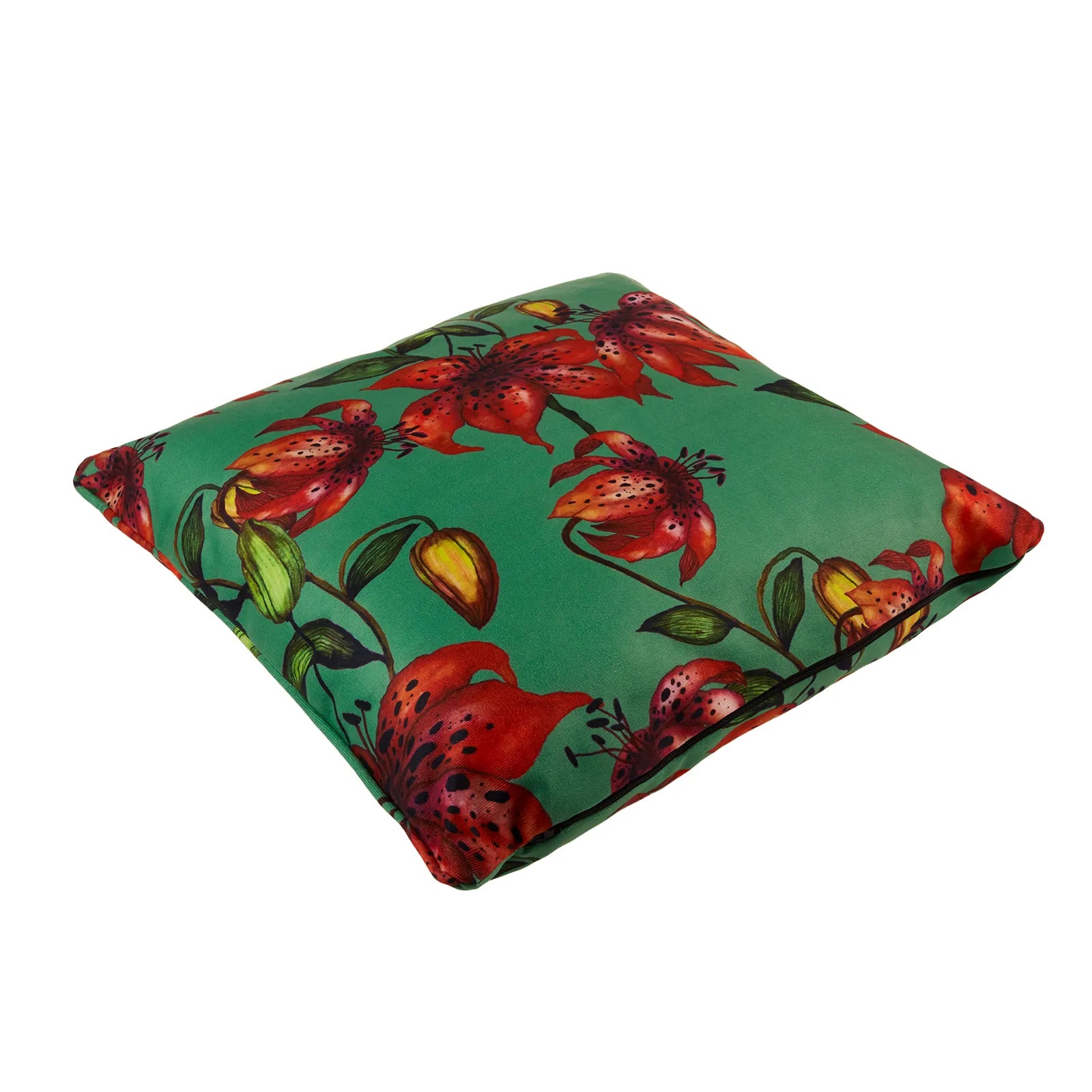 Karaca Home Floral Green Decorative Pillow 45X45Cm 300.21.02.0235 -  Cushions - ebarza Furniture UAE | Shop Modern Furniture in Abu Dhabi & Dubai - مفروشات ايبازرا في الامارات | تسوق اثاث عصري وديكورات مميزة في دبي وابوظبي