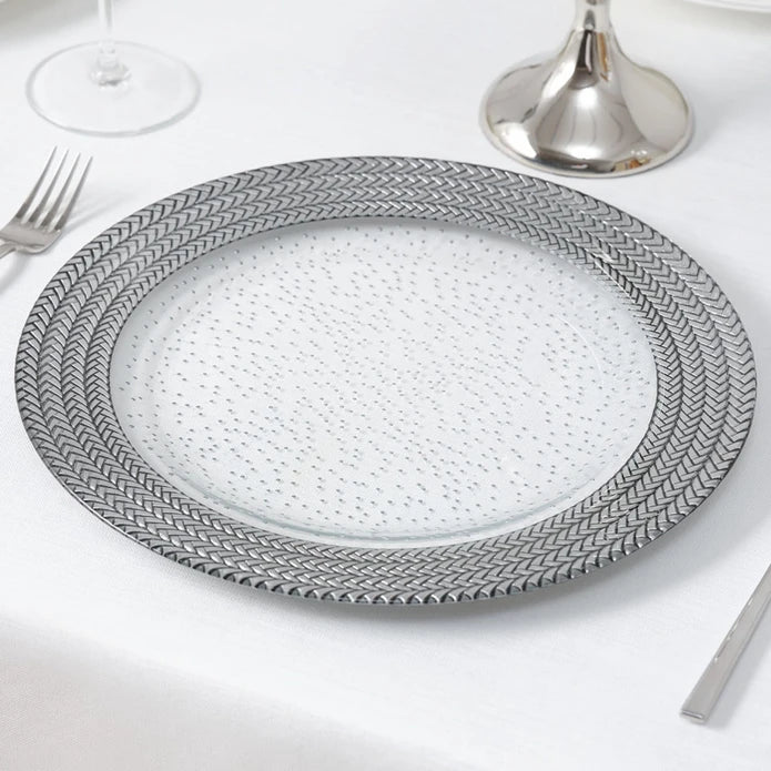 Karaca Home Liva Supla Black/Silver 300.22.02.0893 -  Plates - ebarza Furniture UAE | Shop Modern Furniture in Abu Dhabi & Dubai - مفروشات ايبازرا في الامارات | تسوق اثاث عصري وديكورات مميزة في دبي وابوظبي