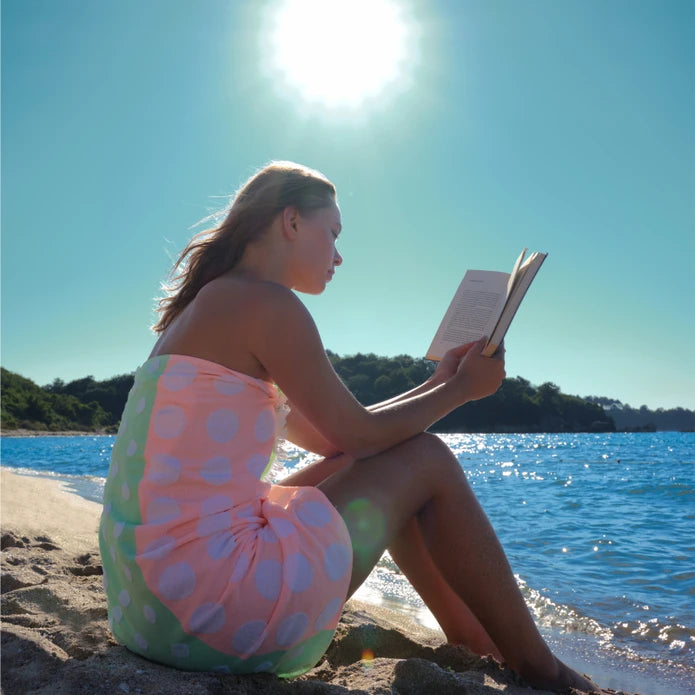 Karaca Home Points Multi 100% Cotton Double Sided Beach Towel 70X150 200.20.01.0183 -  Towels - ebarza Furniture UAE | Shop Modern Furniture in Abu Dhabi & Dubai - مفروشات ايبازرا في الامارات | تسوق اثاث عصري وديكورات مميزة في دبي وابوظبي