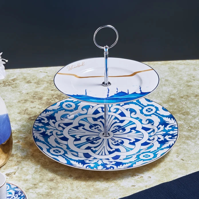 Karaca Istanbul Series Layered Cookie Holder 153.03.06.5013 -  Cookie Holders - ebarza Furniture UAE | Shop Modern Furniture in Abu Dhabi & Dubai - مفروشات ايبازرا في الامارات | تسوق اثاث عصري وديكورات مميزة في دبي وابوظبي