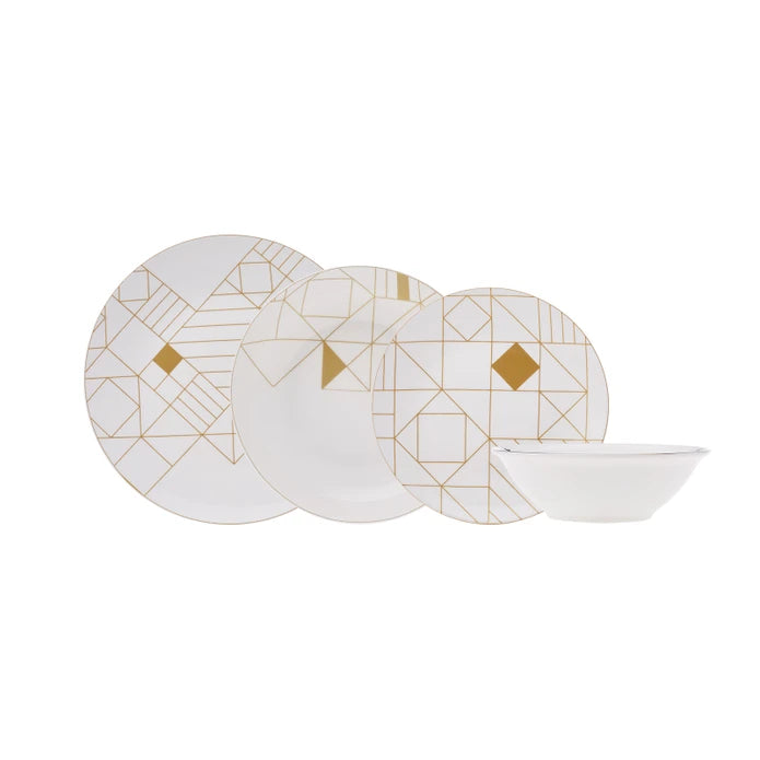 Karaca Jupiter 24 Pieces 6 Person Porcelain Dinnerware 153.03.06.5956 -  Dinnerware Sets - ebarza Furniture UAE | Shop Modern Furniture in Abu Dhabi & Dubai - مفروشات ايبازرا في الامارات | تسوق اثاث عصري وديكورات مميزة في دبي وابوظبي