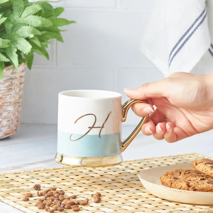 Karaca Letter H Mug 153.03.06.1615 -  Mugs - ebarza Furniture UAE | Shop Modern Furniture in Abu Dhabi & Dubai - مفروشات ايبازرا في الامارات | تسوق اثاث عصري وديكورات مميزة في دبي وابوظبي