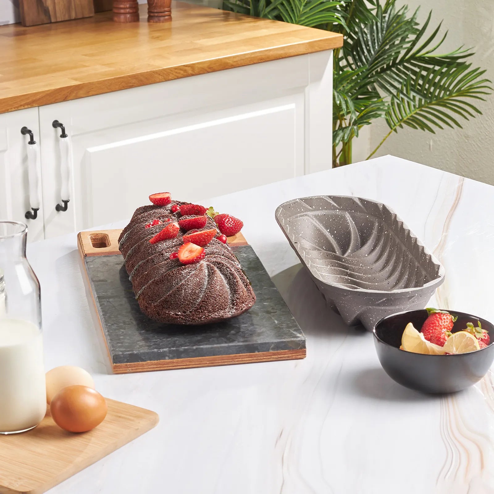 Karaca Linon Baton Gray Casting Cake Mold 153.03.06.4525 -  Kitchen Appliances - ebarza Furniture UAE | Shop Modern Furniture in Abu Dhabi & Dubai - مفروشات ايبازرا في الامارات | تسوق اثاث عصري وديكورات مميزة في دبي وابوظبي