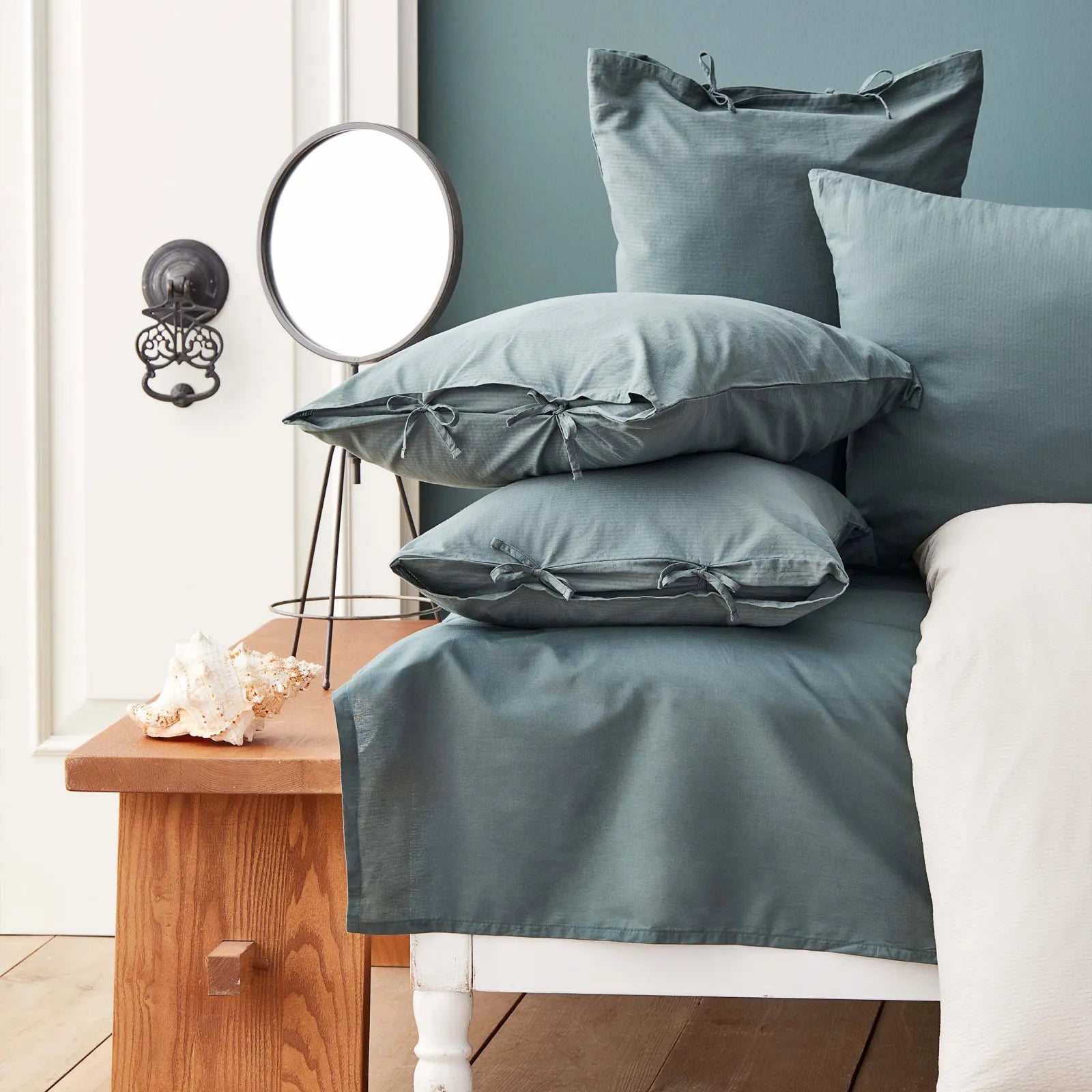 Karaca Nautica Home Pruva Green/Beige Double Sided Double Duvet Cover Set 180.01.01.0401 -  Bedding - ebarza Furniture UAE | Shop Modern Furniture in Abu Dhabi & Dubai - مفروشات ايبازرا في الامارات | تسوق اثاث عصري وديكورات مميزة في دبي وابوظبي