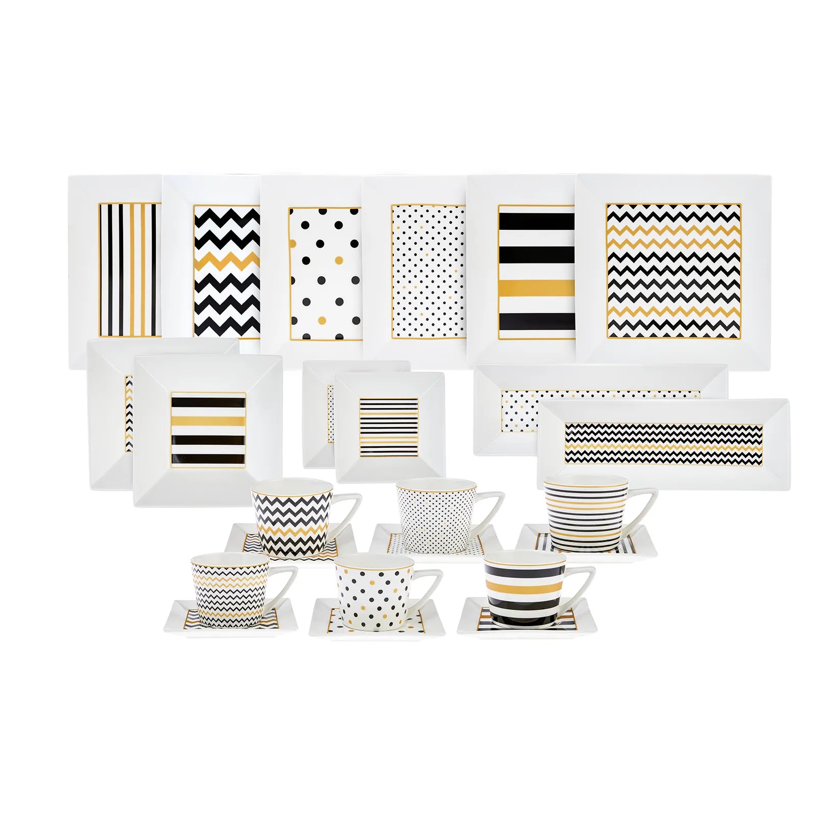 Karaca Nossa 32 Pieces 6 Person Breakfast Set 153.03.08.1619 -  Dinnerware Sets - ebarza Furniture UAE | Shop Modern Furniture in Abu Dhabi & Dubai - مفروشات ايبازرا في الامارات | تسوق اثاث عصري وديكورات مميزة في دبي وابوظبي