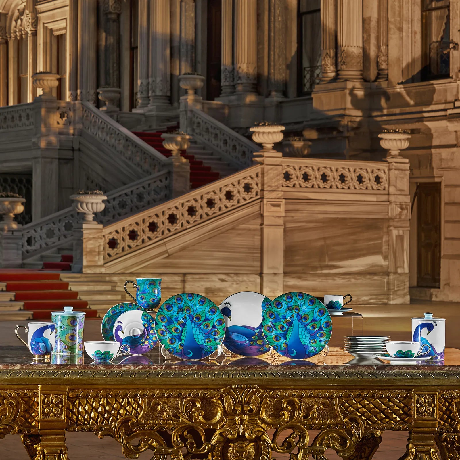 Karaca X Çırağan Palace Shop Cake Set For 6 Persons 153.03.06.7552 -  Cake Sets - ebarza Furniture UAE | Shop Modern Furniture in Abu Dhabi & Dubai - مفروشات ايبازرا في الامارات | تسوق اثاث عصري وديكورات مميزة في دبي وابوظبي